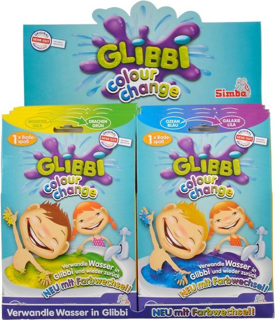 Simba Glibbi Pulver Color Change, 2-sortiert - blau/violett & gelb/grün; 105957575
