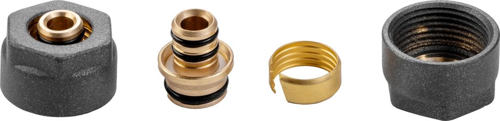 VALX PEX Pressfitting Set M22x16 mm Klemmverschraubung für PEX-Rohre Grafit 2 Stück nicht elektrisch