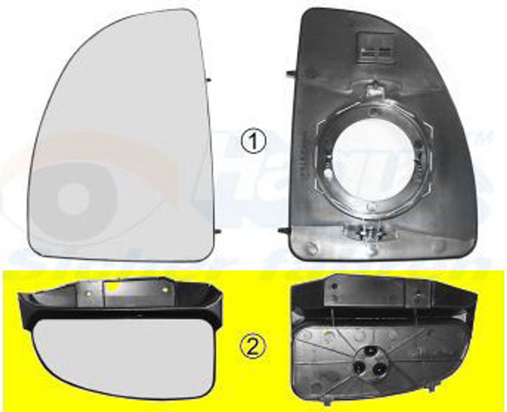 VAN WEZEL Spiegelglas Außenspiegel Links für FIAT DUCATO Pritsche/Fahrgestell (230) Unbeheizt 1747833
