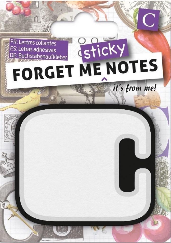 Karteczki samoprzylepne do notowania w kształcie litery C