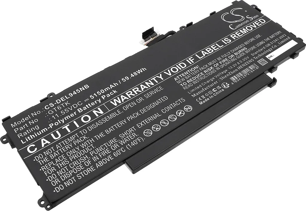 Batterie TechTek Latitude 9440 GT6TK - Performance Longue Durée K2CPY