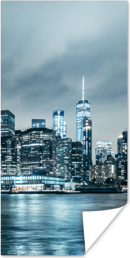 MuchoWow Poster New York - Skyline - Winter 20x40 cm - Plakat - Foto