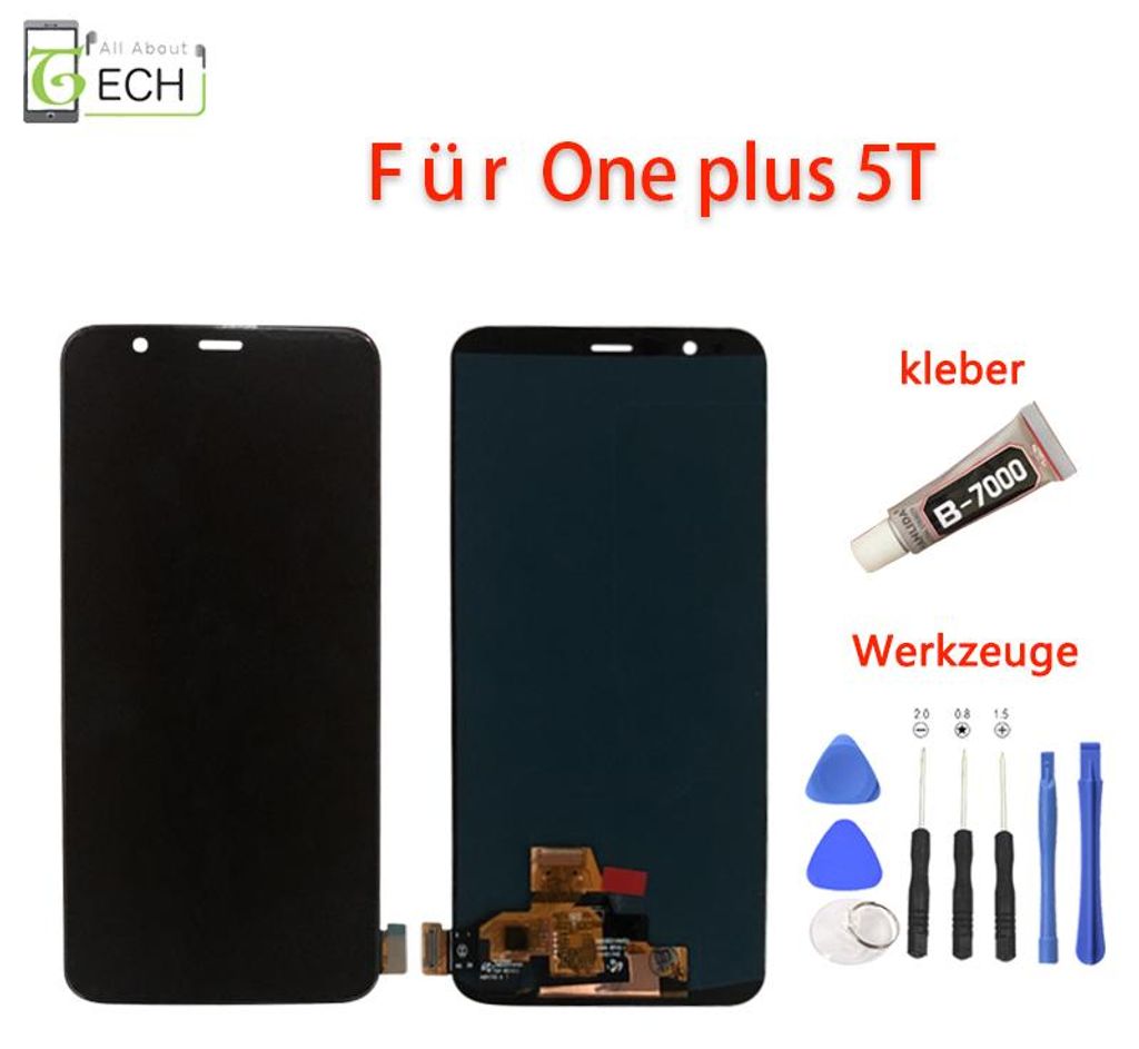 Für OnePlus 5T LCD Display (OLED) Einheit Touch Reparatur Produktbild 