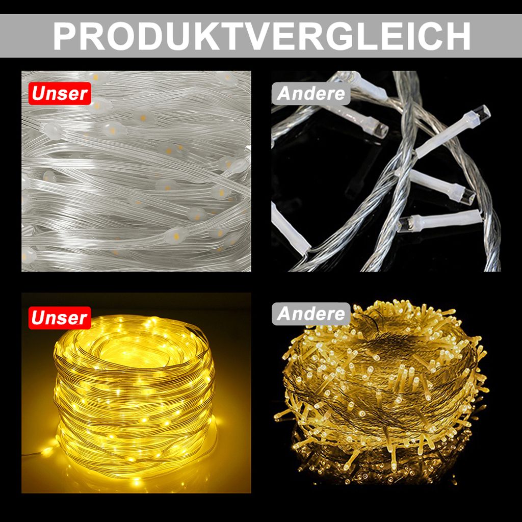 20M Led Lichterkette Außen Strom, Outdoor Kaufland.de