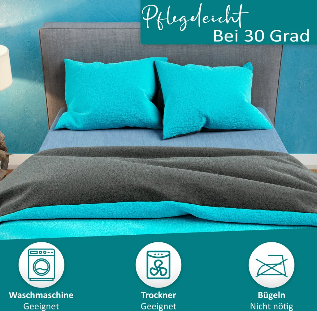 Set Copripiumino Queen Size In Finta Pelliccia Pelo Lungo 3 Pezzi – Caffè Sfumato – Morbido, Lussuoso, Sfoderabile (1 Copripiumino + 2 Federe)