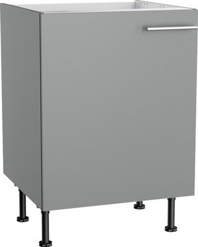 Optifit Spülenschrank Mats825 BxTxH 60 x 58,4 x 87 cm basaltgrau matt zerlegt Anschlag reversibel KFMA SPL606-8+