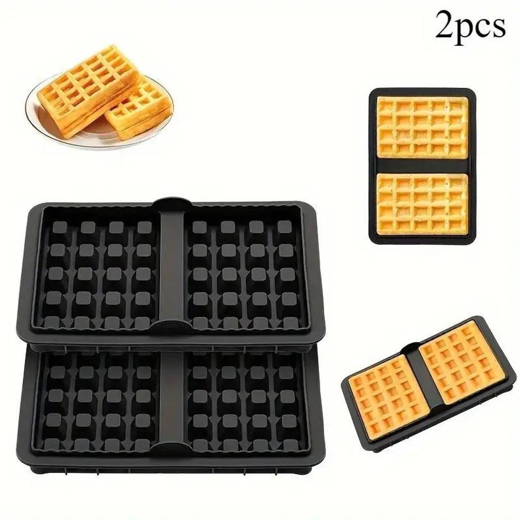 lot de 2 moules à gaufres en silicone pour friteuse à air Image du produit 