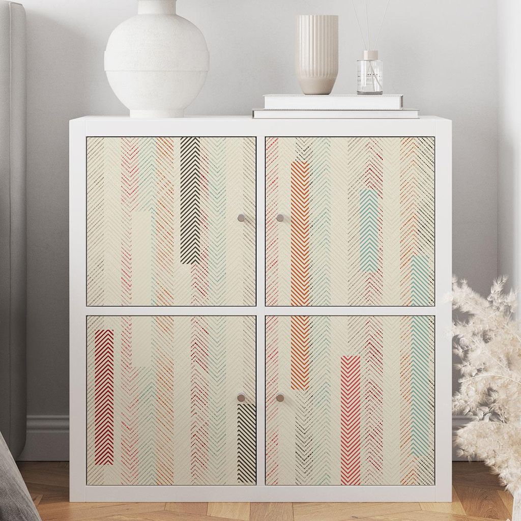 M?belaufkleber – Lumaléa – Vertikales Design – MATT-Kleber – 1 Aufkleber – 65 x 65 cm