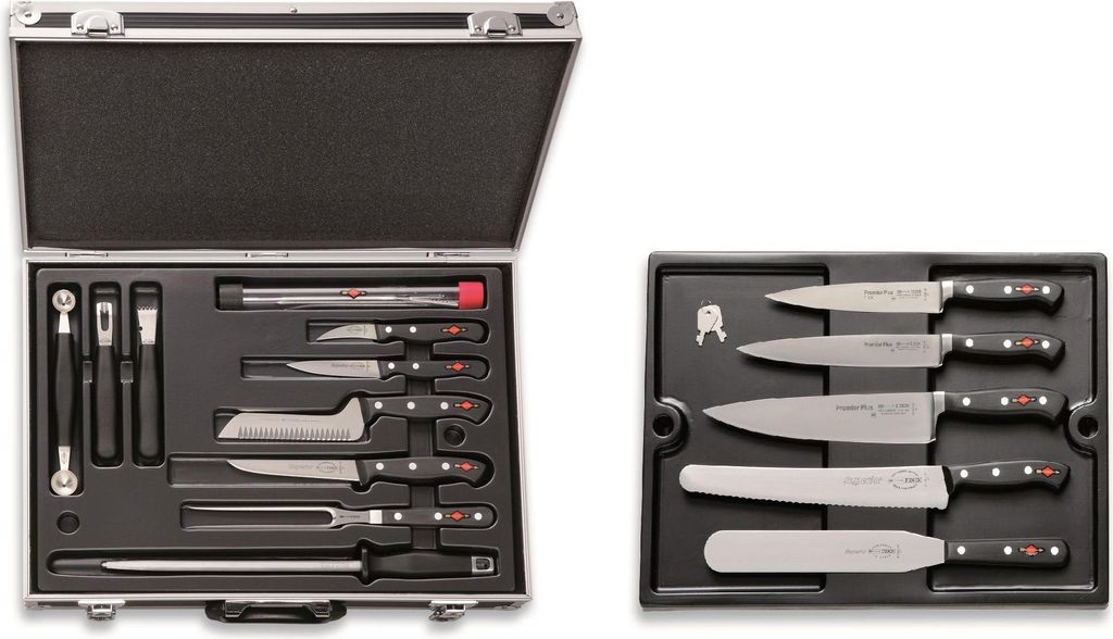 F. DICK Kochkoffer Plaza 17-teilig Messer-Set Koffer Kochmesser + Kochwerkzeug