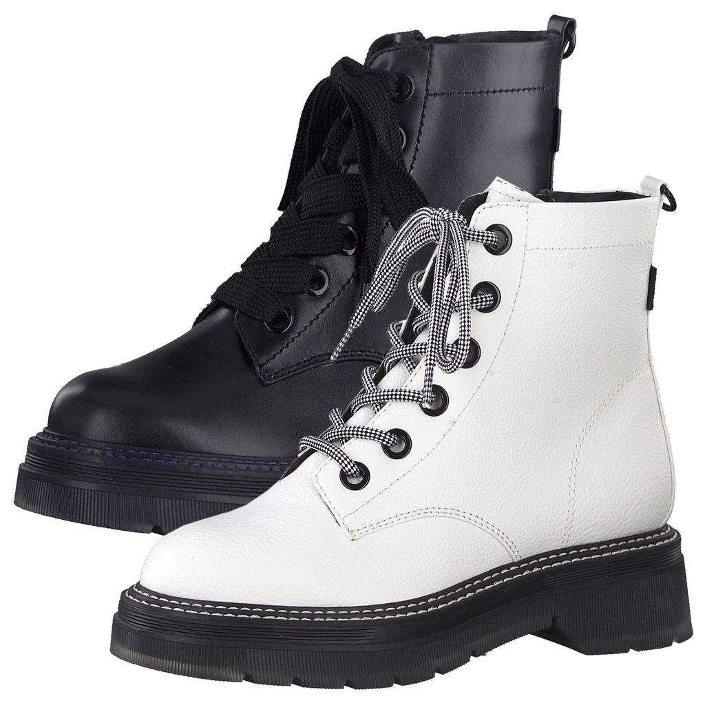 Tamaris Damen Schnürstiefelette Stiefeletten Plateau 1-25222-27, Größe:39 EU, Farbe:Schwarz
