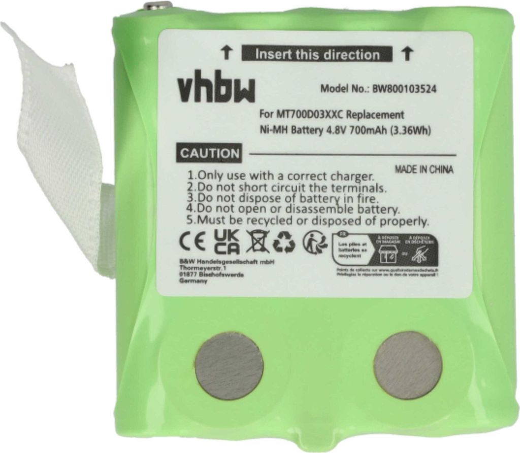 vhbw 2x Akku kompatibel mit DeTeWe Outdoor 8000, PMR8000, Produktbild 9