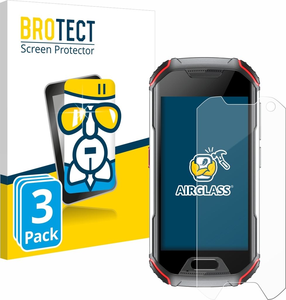 3x BROTECT Schutzglas für Unihertz Atom L Schutzfolie Panzer Folie Glas Display Schutz klar