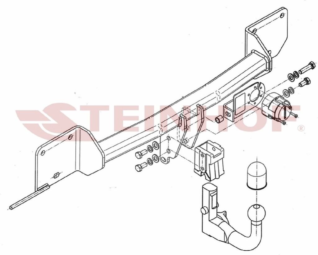 Z546072 Anhängerkupplung passend für BMW X1 2009-2015 abnehmbar
