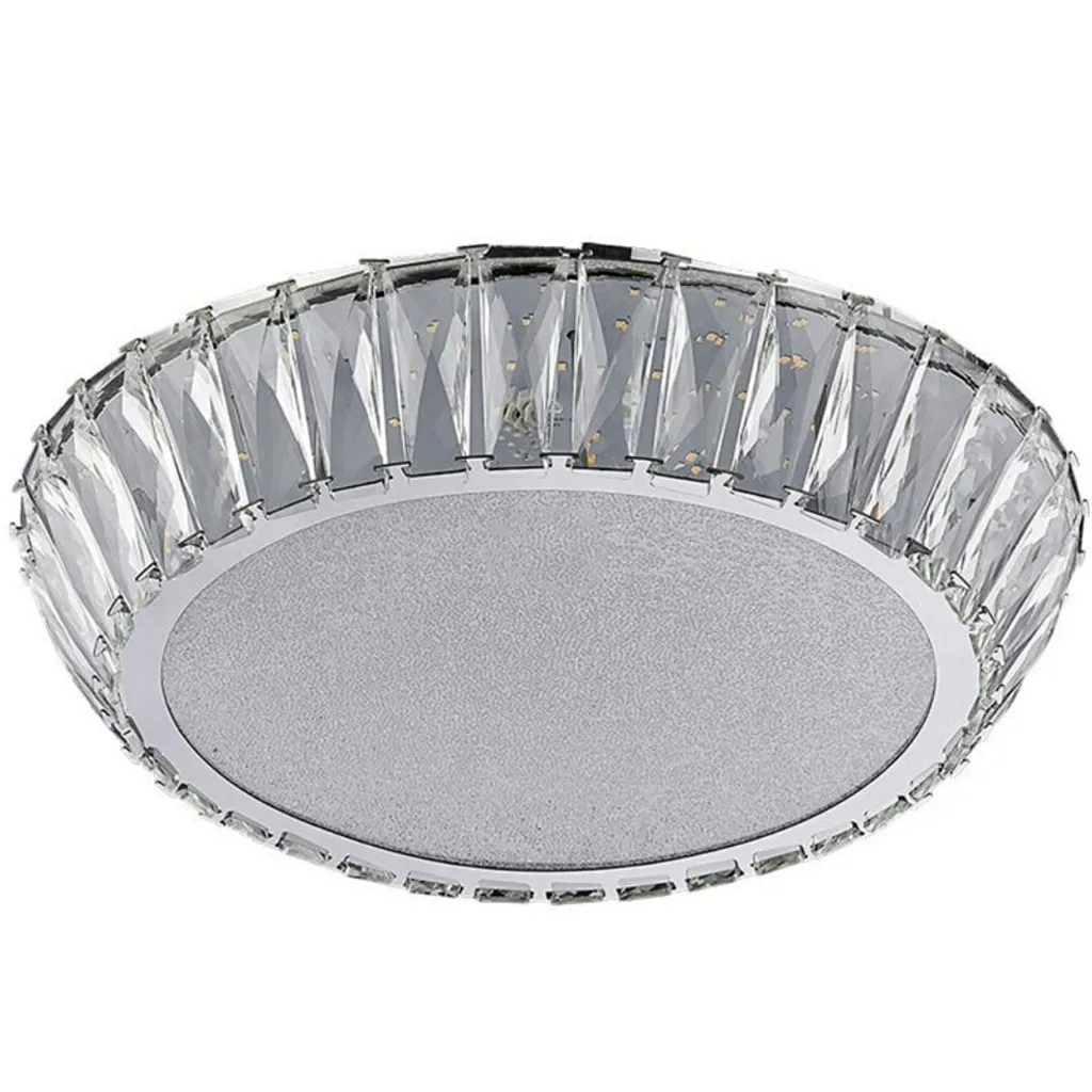Luminaire de Plafond Design en Cristal LED 30W VENUS Ø40cm Chrome Chic