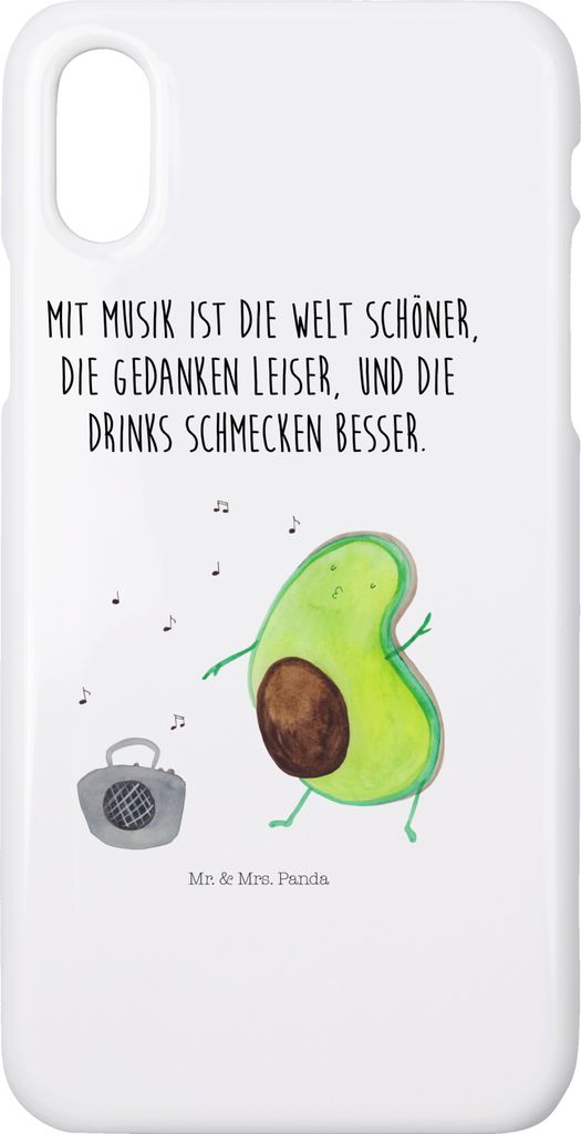Mr. & Mrs. Panda Iphone 10 Handyhülle Avocado Tanzen - Weiß - Geschenk, Hülle, Handy, Party, Cover, Drinks, Urlaub, X, Musik, Singen
