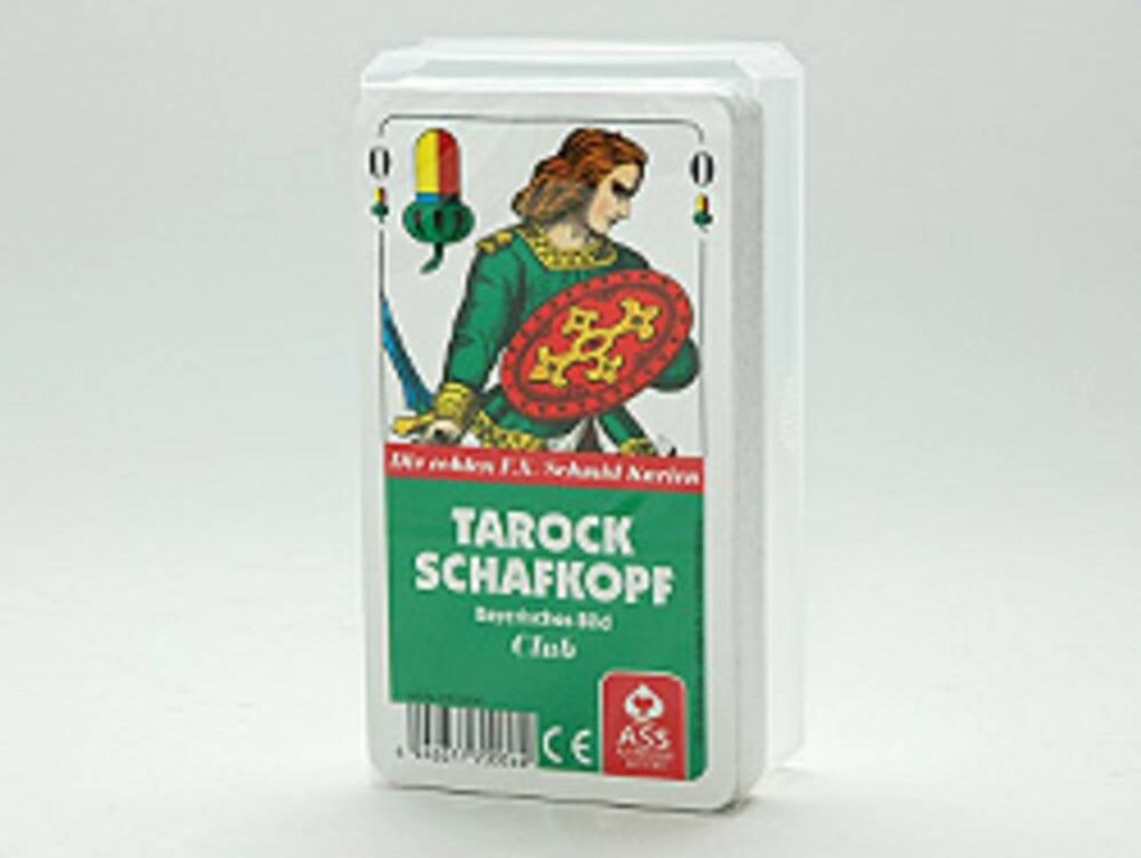 Schafkopf Tarock Kartenspiel 36er Blatt - Klassisches deutsches Spiel für Freunde Familie – 36 Karten Rot Schwarz