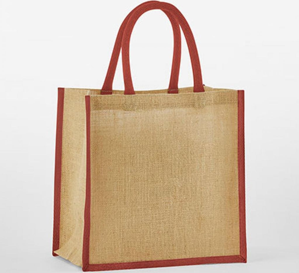 Westford Mill W477 | Natural Starched Jute Mini Gift Bag Produktbild 