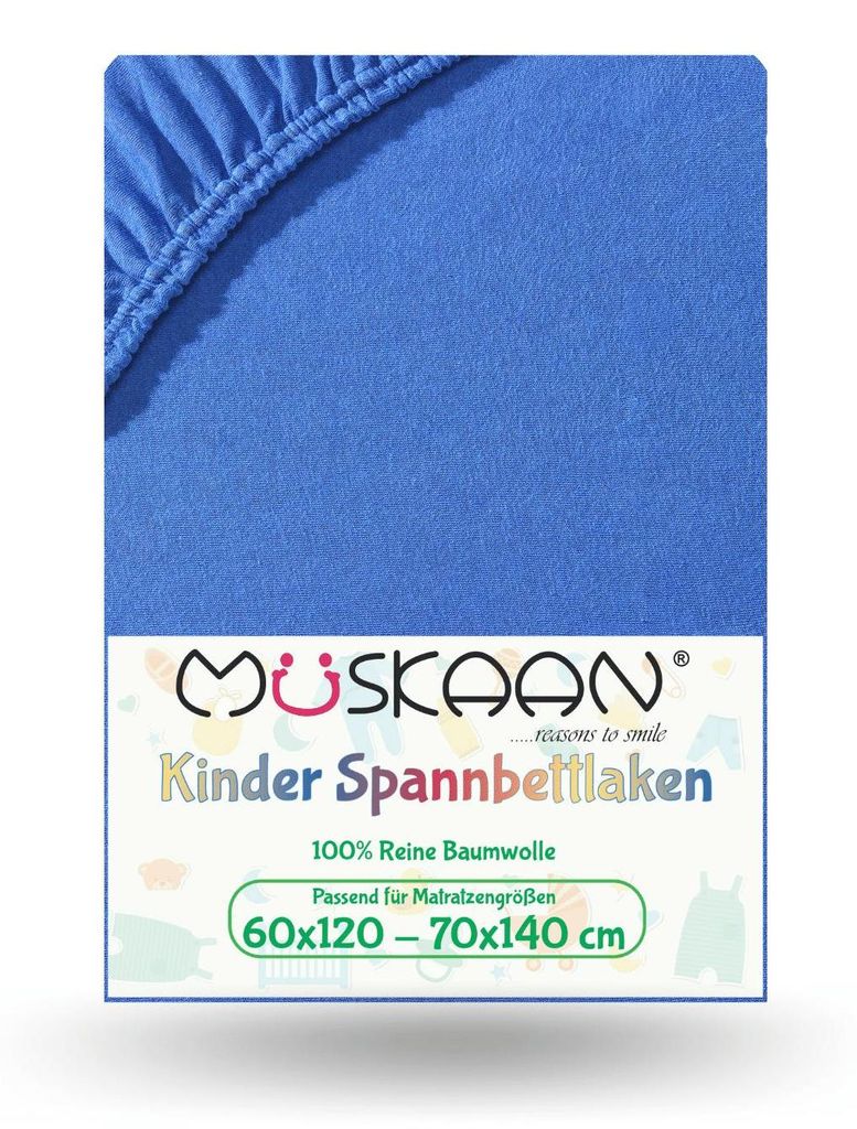 Jersey Kinder Spannbettlaken 60x120 cm - 70x140 cm Royal Produktbild 