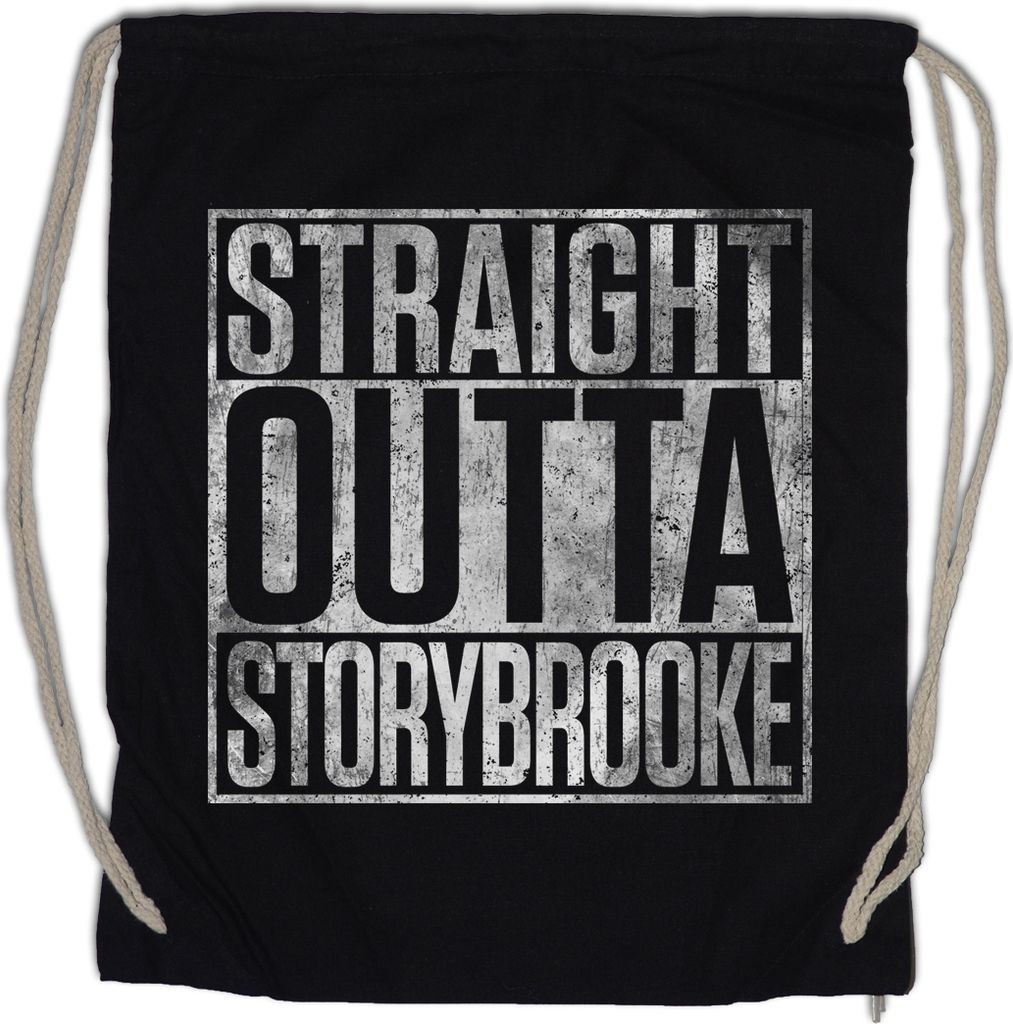 Urban Backwoods Straight Outta Storybrooke, Turnbeutel, Farbe: Schwarz