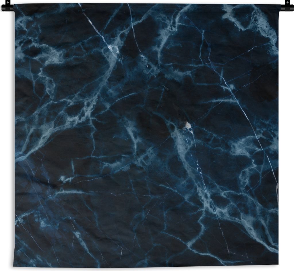 MuchoWow Wandteppich Wandbehang Marmor - Wellen - Muster - Schwarz 150x150 cm Tapisserie Dekoration Wandtuch - Wohnaccessoires - Modernes
