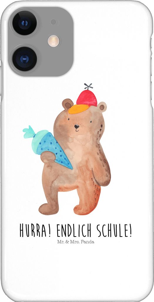 Mr. & Mrs. Panda Iphone 11 Handyhülle Bär Schultüte - Weiß - Geschenk, Hülle, Cover, Schulanfang, XR, Schulbeginn, Erster Schultag, Handy Schu...