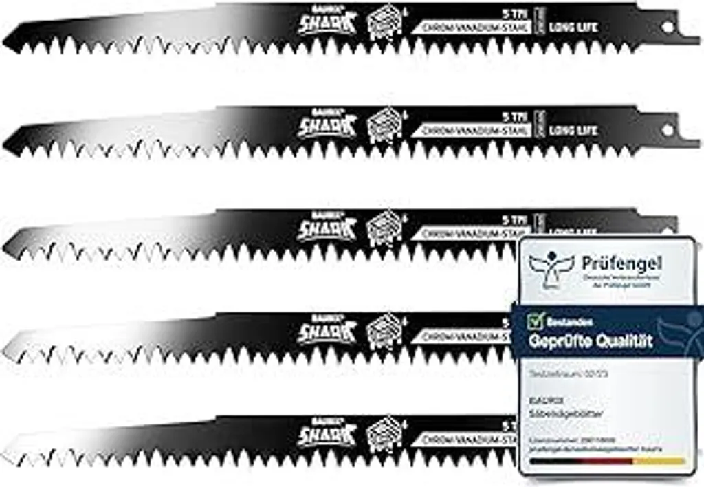 Offerta 5 Lame BAURIX 240mm Legno | Ricambi Seghetto Alternativo