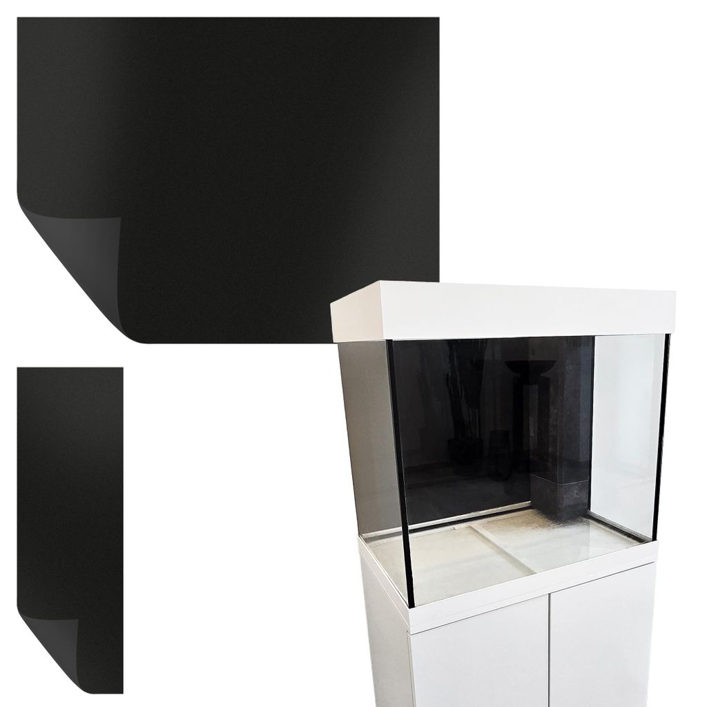 Aquarium Hintergrundfolie für Juwel Lido 120 Schwarz Matt – Produktbild 