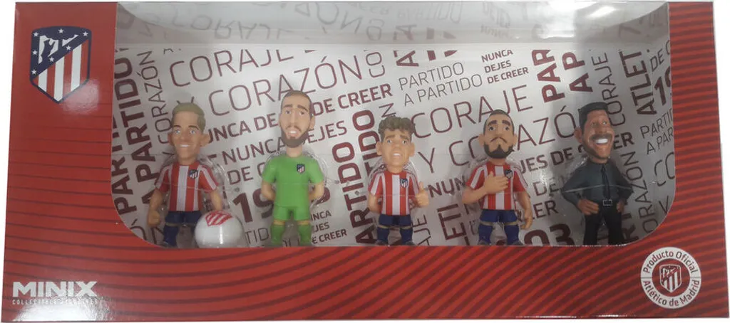 Minix Pack de 5 Figurines Atletico de Madrid - Collection Officielle 12cm