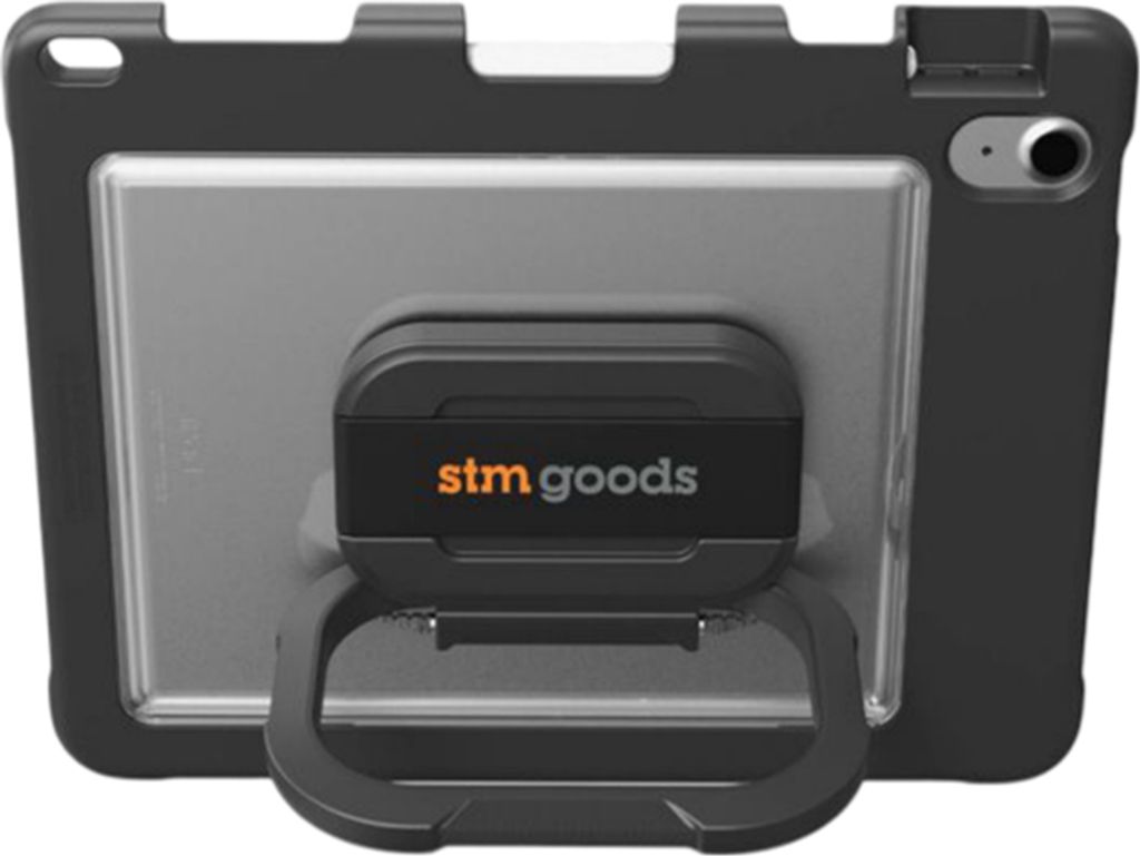 stm goods, Hülle für iPad 10.9 Zoll 2022 DUX SWIVEL mit Halterung und Riemen, Schwarz