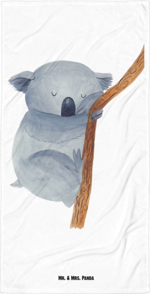 Mr. & Mrs. Panda Handtuch Koalabär - Weiß - Geschenk, Frottee-Handtuch, Bär, Schlafzimmer, Großes Badehandtuch, Duschtuch, Koala, Strandtuch, T...