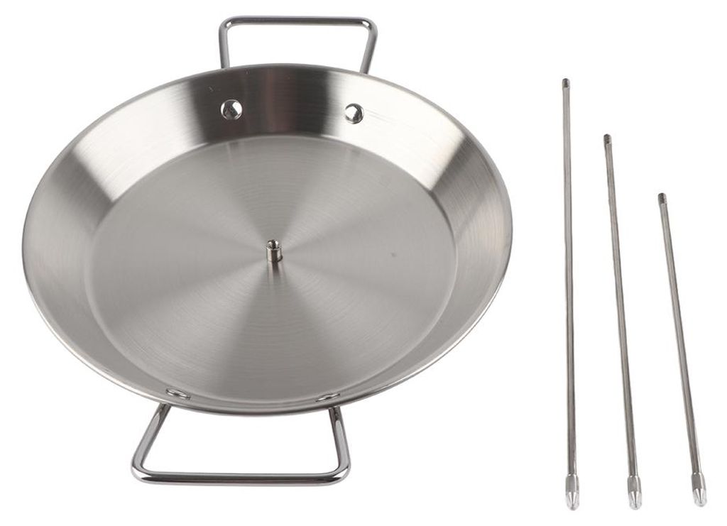 Vertikaler Spieß für Grill, brasilianischer Spießständer, Grillzubehör aus Edelstahl mit 3 abnehmbaren Spikes