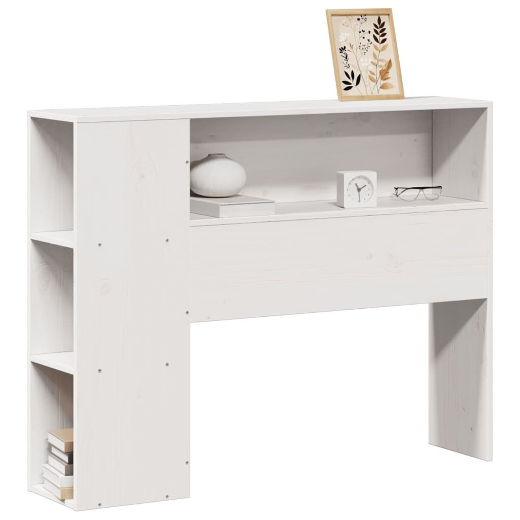 vidaXL Kopfteil mit Stauraum Weiß 75 cm Massivholz Kiefer