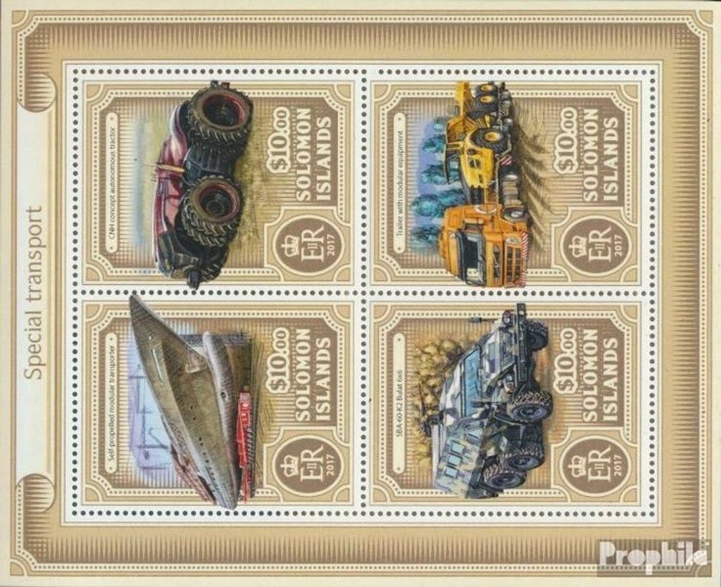 Briefmarken Salomoninseln 2017 Mi 4290-4293 Kleinbogen (kompl. Ausg.) postfrisch Sondertransport