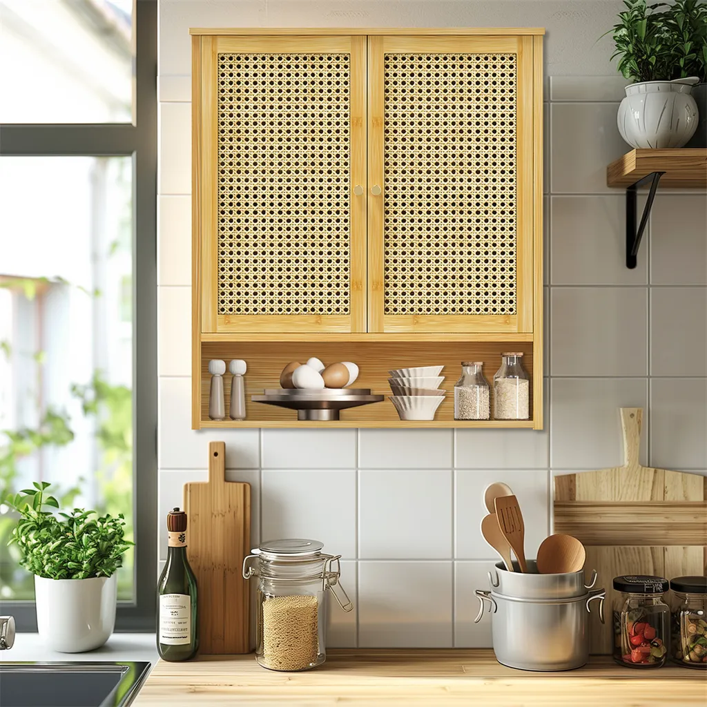 Armadietto Pensile Wisfor in Bambù: Mobile da Bagno Design Scandinavo - 6