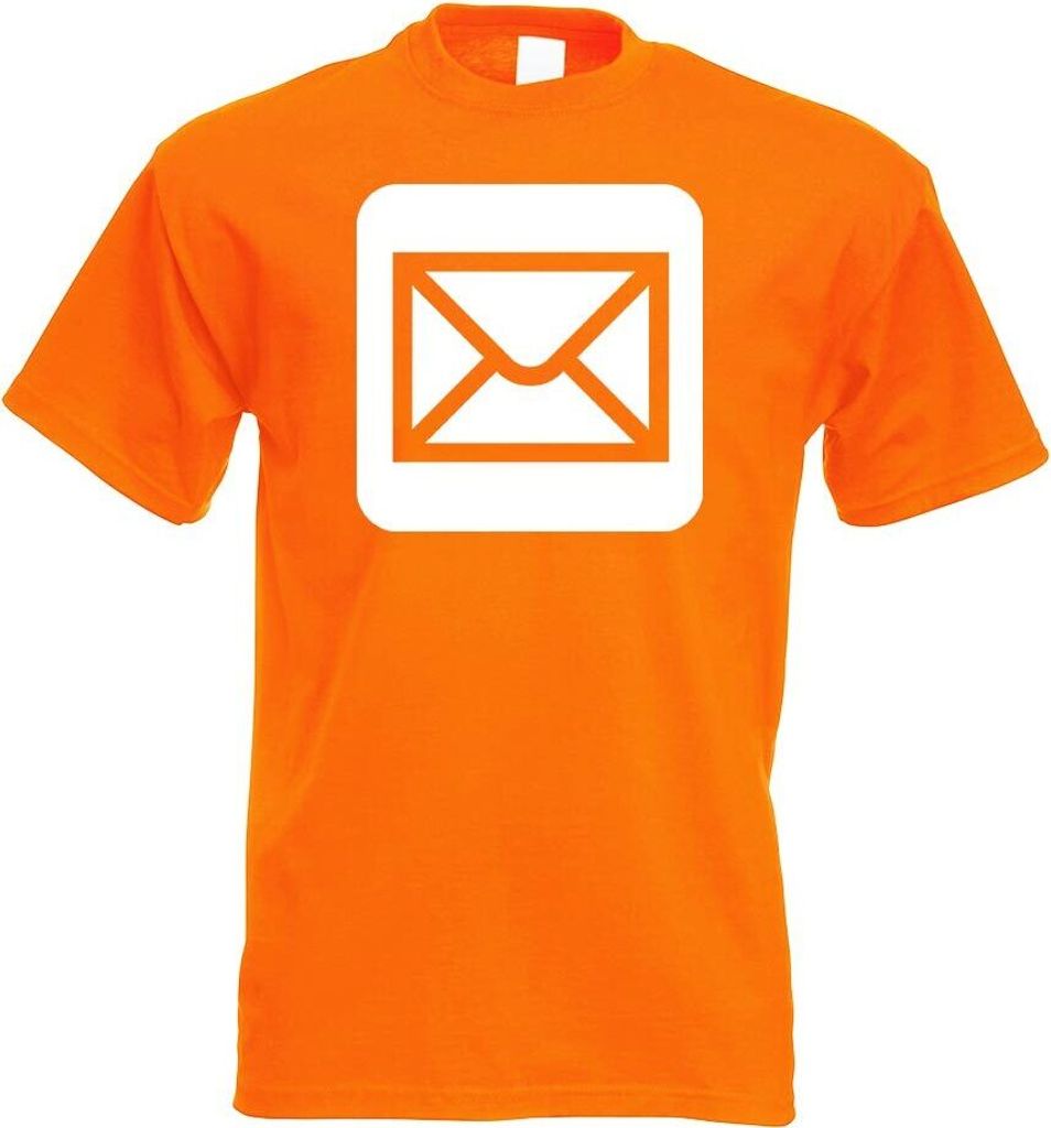 Kiwistar - T-Shirt - orange - Poststelle Postamt Piktogramme Herren Funshirt Bedruckt Design Sprüche Spruch Motive - mit Motiv Bedruckt - Funshirt...