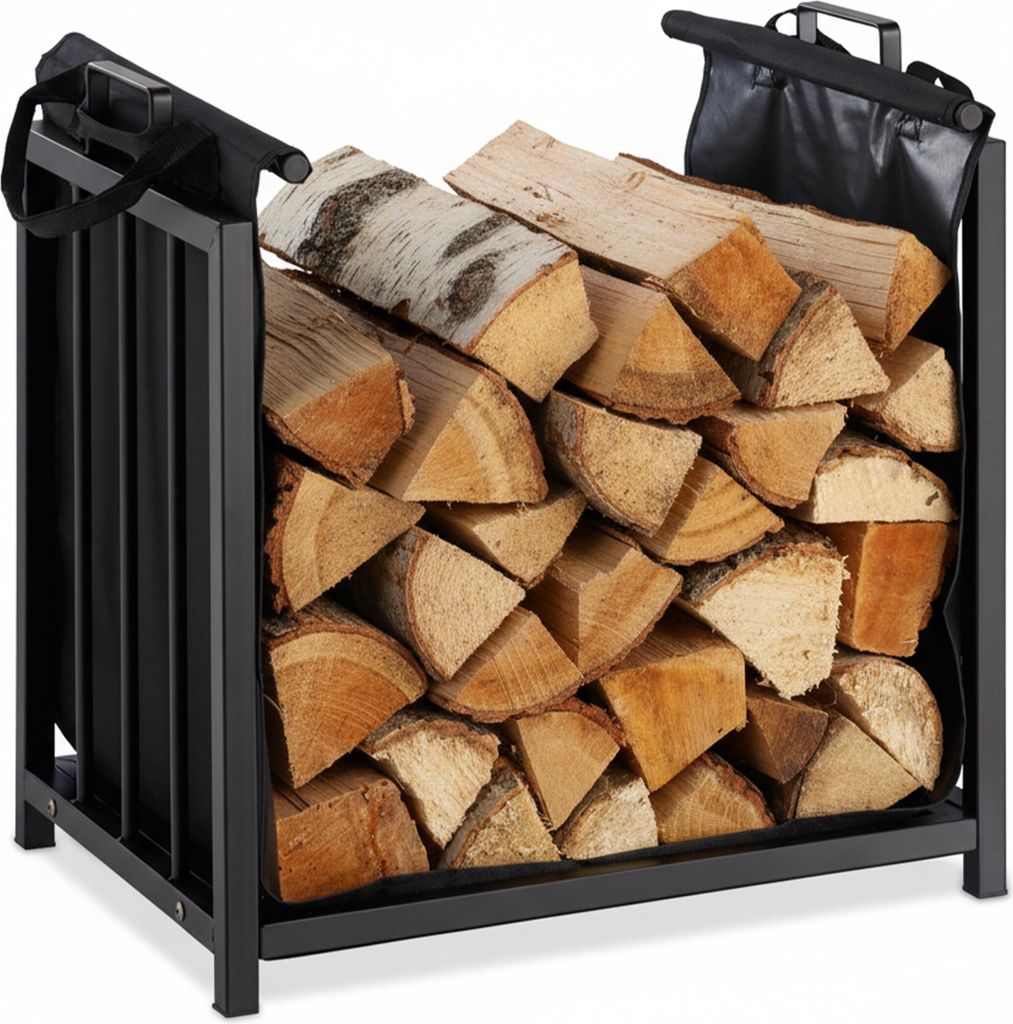 relaxdays 10028774_0 relaxdays Kaminholzkorb schwarz 51,0 x Image du produit 
