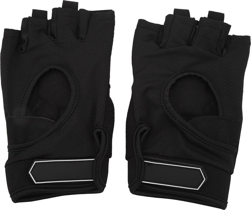 1 Paar atmungsaktive Trainingschuhe Frauen Gewicht Hebesport fahren halbe Finger Nicht -Schlupf -Wea -Resistive -Schutzausrüstung schwarz m (für ...