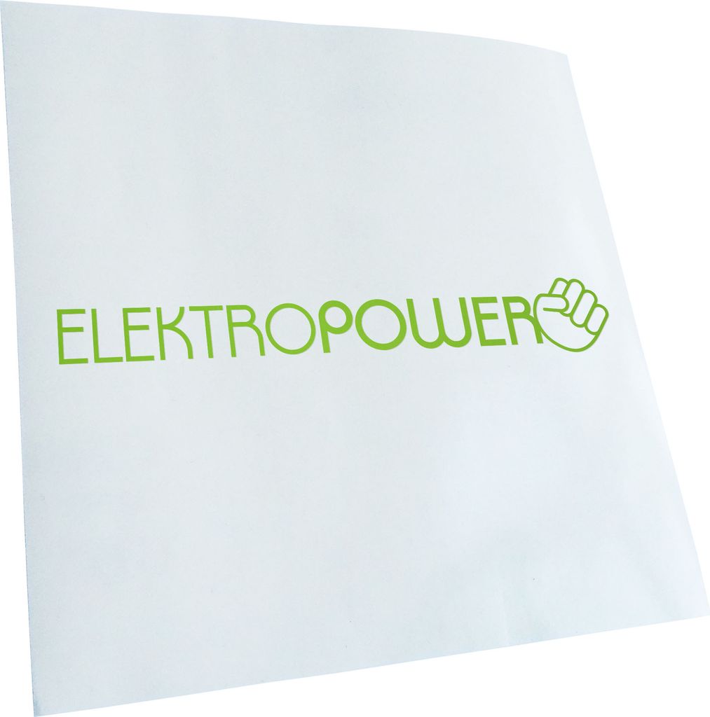 Kiwistar - Autoaufkleber - -Elektropower Heckscheibenaufkleber - Aufkleber für Auto Kfz Fahrrad, LKW, Truck Mofa