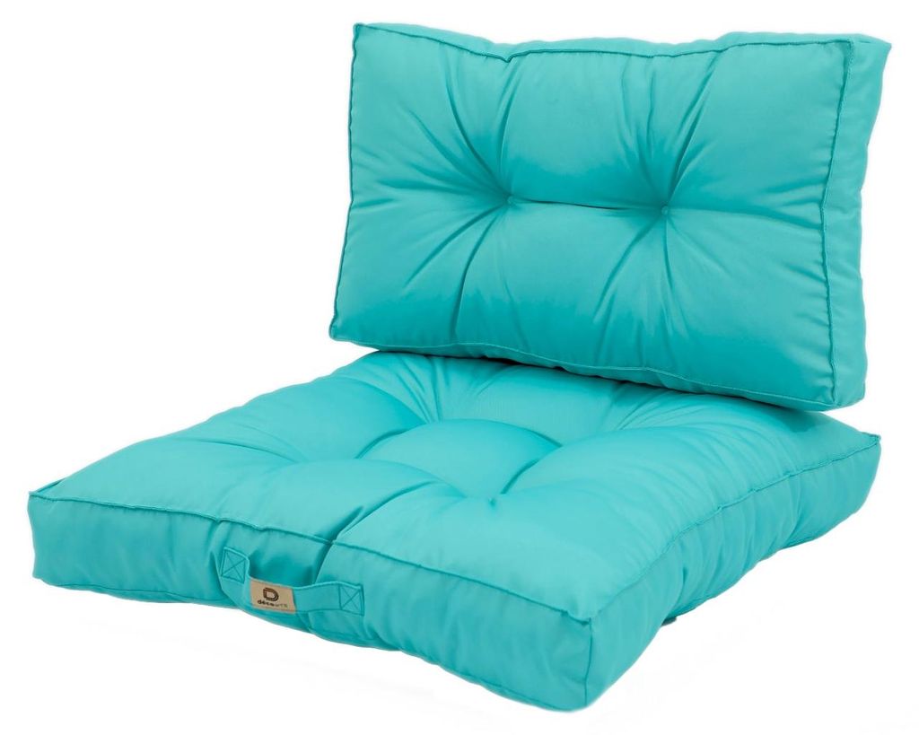 Gepolstertes Kissen für Gartenlounge 50x50cm Karibikblau