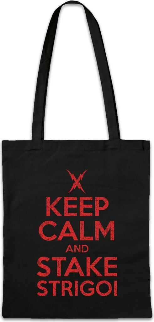 Urban Backwoods Keep Calm And Strake Strigoi, Stofftasche, Farbe: Schwarz