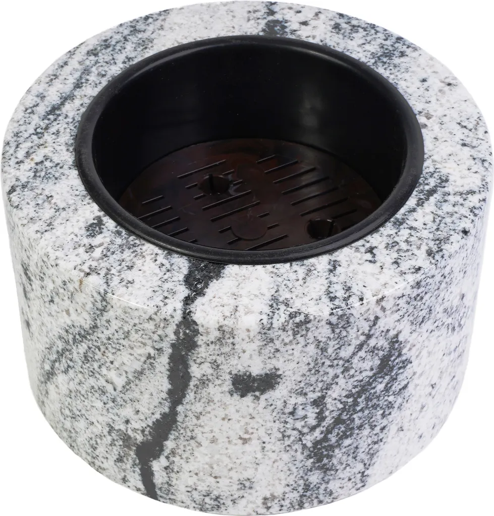 Fleurir une Tombe avec la Coupe Funéraire Ronde Droite en Viscont White