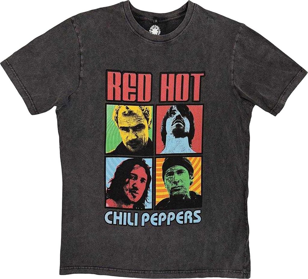 Red Hot Chilli Peppers - T-Shirt für Herren/Damen Uni, Steinwaschen RO14503 (L) (Anthrazit)