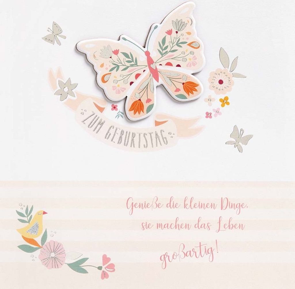 Geburtstag - FEELINGS COLLECTION Karte mit Umschlag plastikfrei