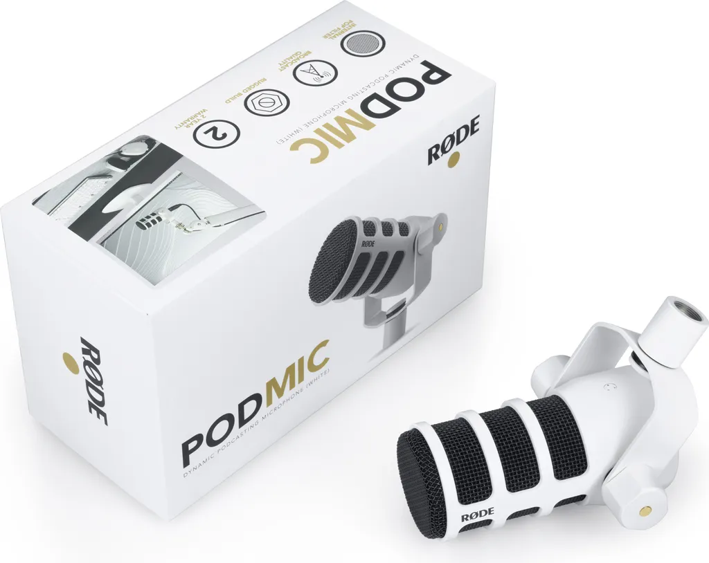 RODE PodMic Bianco - Il Miglior Microfono per Streaming e Podcast - 8