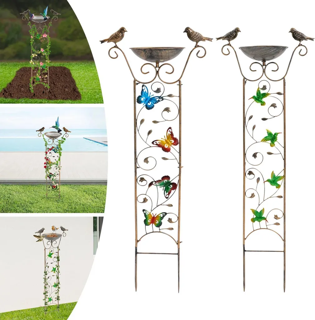 Support de croissance et treillis pour bain d'oiseaux extérieur - 6