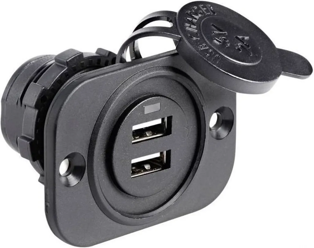 Prise USB de recharge pour GPS et smartphone sur console de bateau