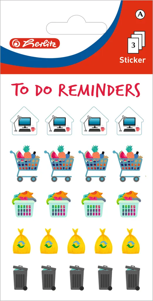 Autocollants To-do Reminder herlitz 300001395 aux Motifs Multiples