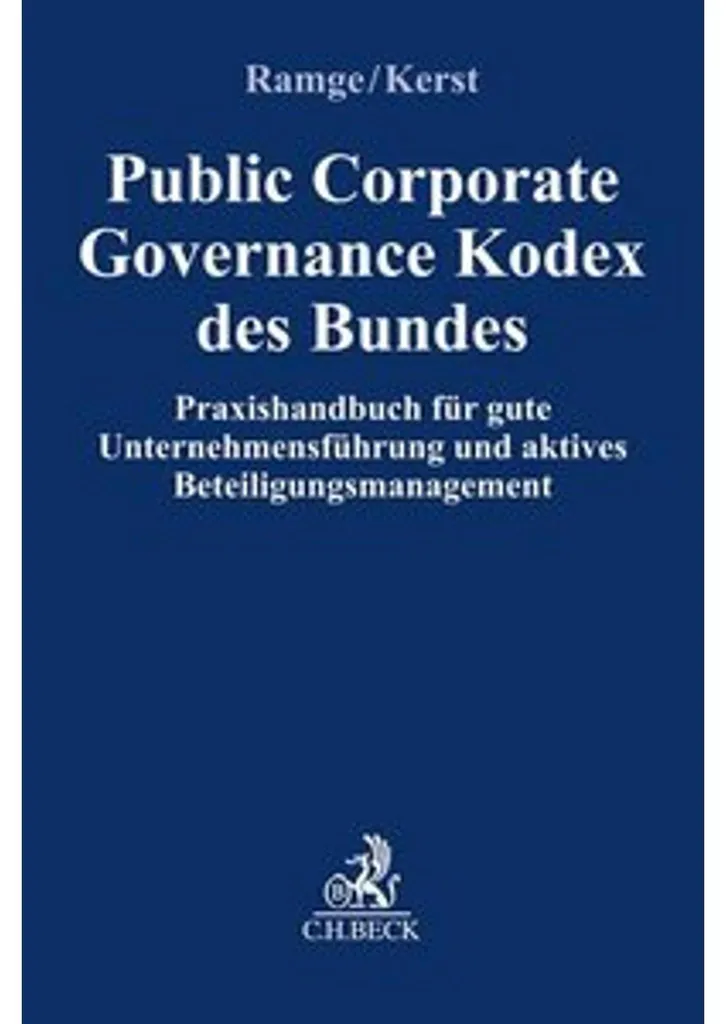 Livre Public Corporate Governance Kodex du Bundes pour juriste en Europe