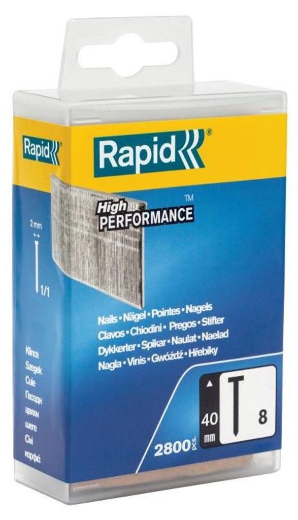 Rapid 5000185, Hřebík, Galvanizovaný kov, Metalická, 40 mm, Obrázek produktu 