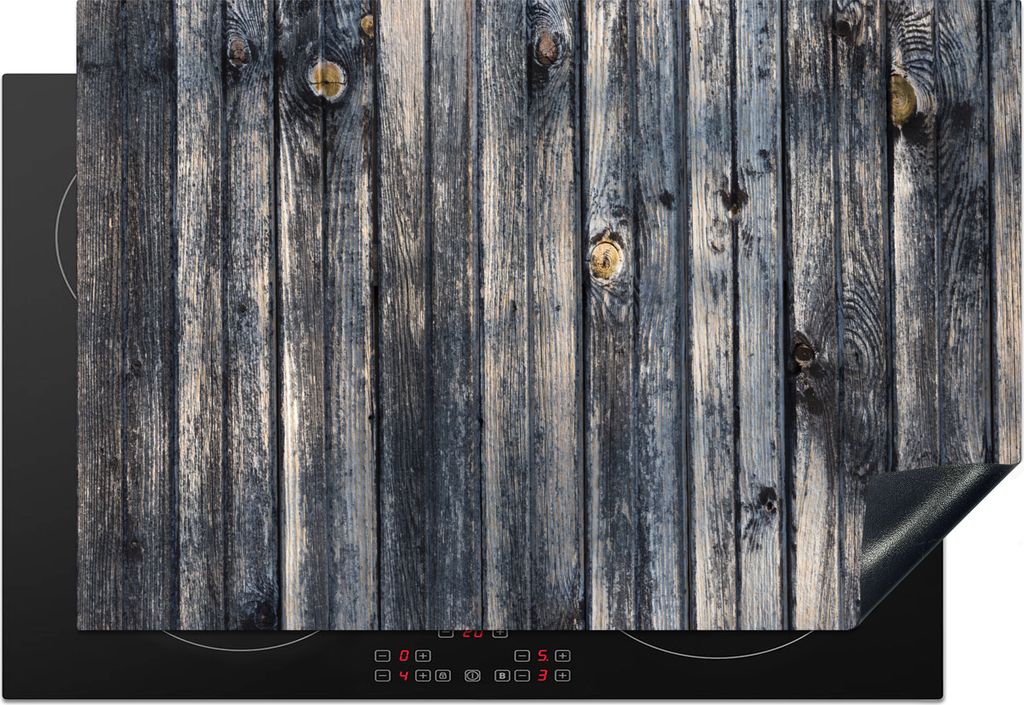 KitchenYeah Herdabdeckplatte Hintergrund mit einer Plankenstruktur , 76x51cm, Küche Deko, Glaskeramikkochfeld Herdabdeckung, Abdeckplatte fùr K...